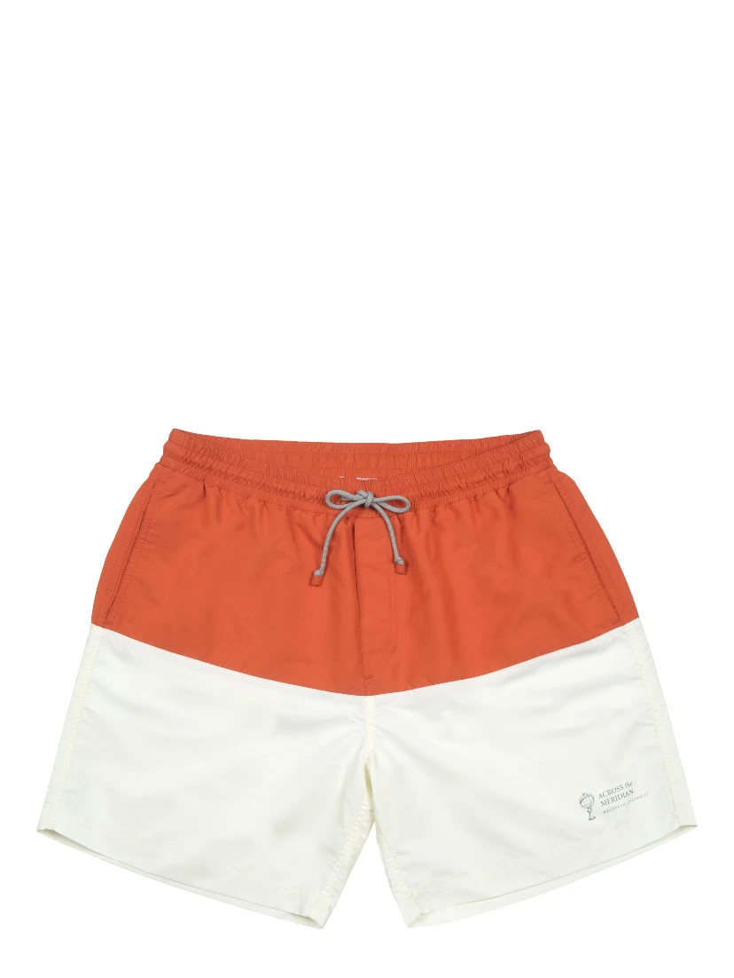 Orange Polyester Shorts