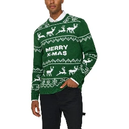 Bicolor Marabou Sweatshirt