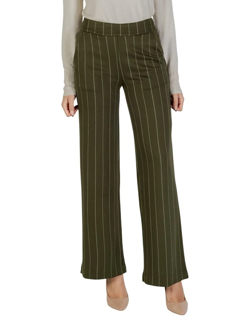 Bicolor Viscose Casual Pants