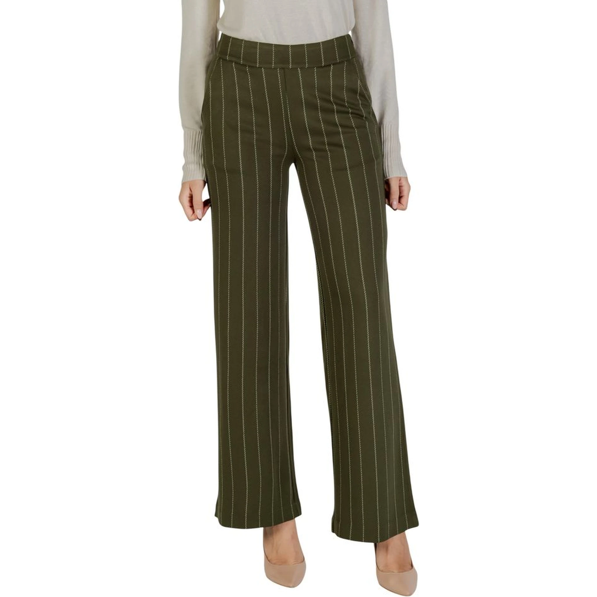 Bicolor Viscose Casual Pants