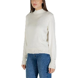 Beige Viscose Turtleneck
