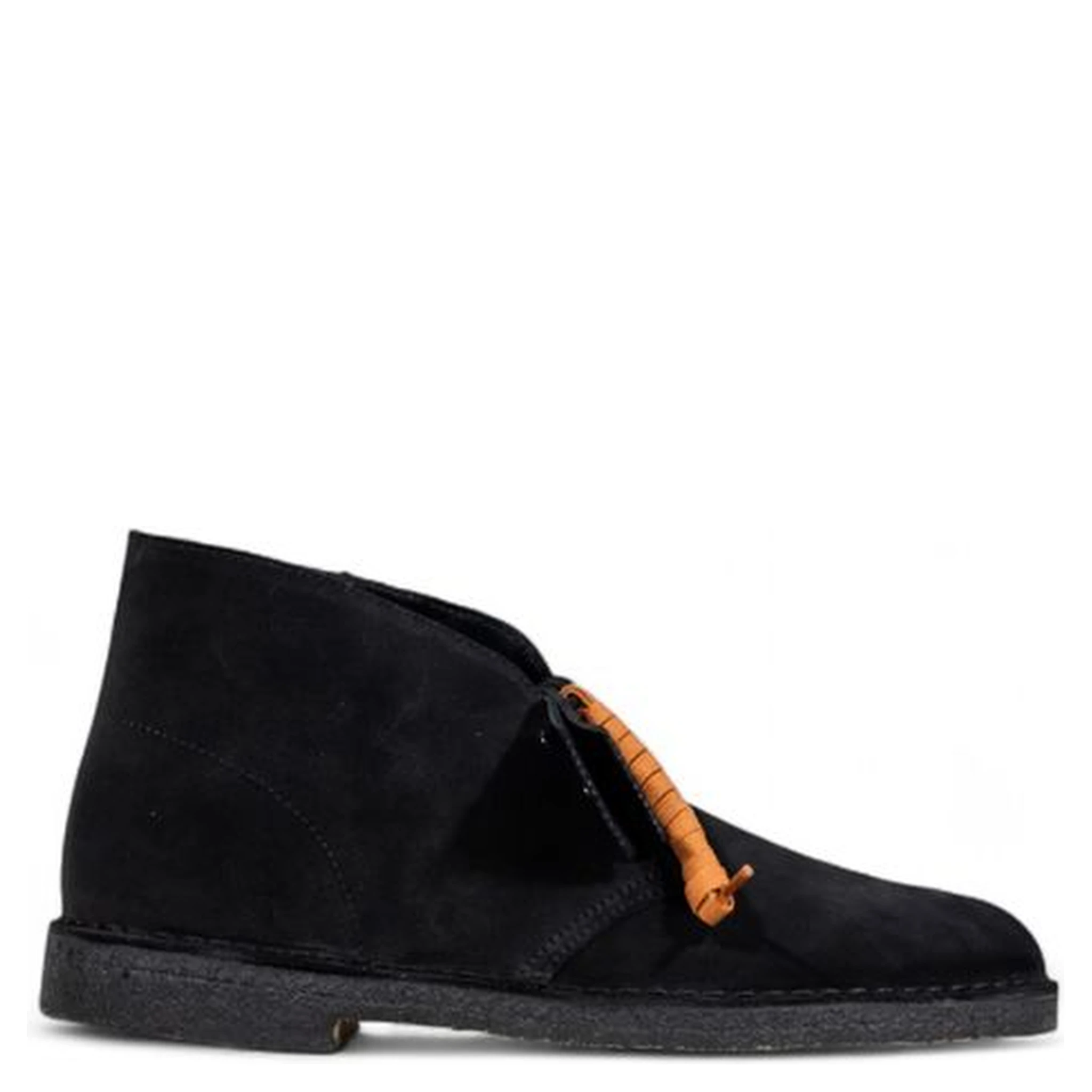 Black Suede Leather Lace-Up Boots