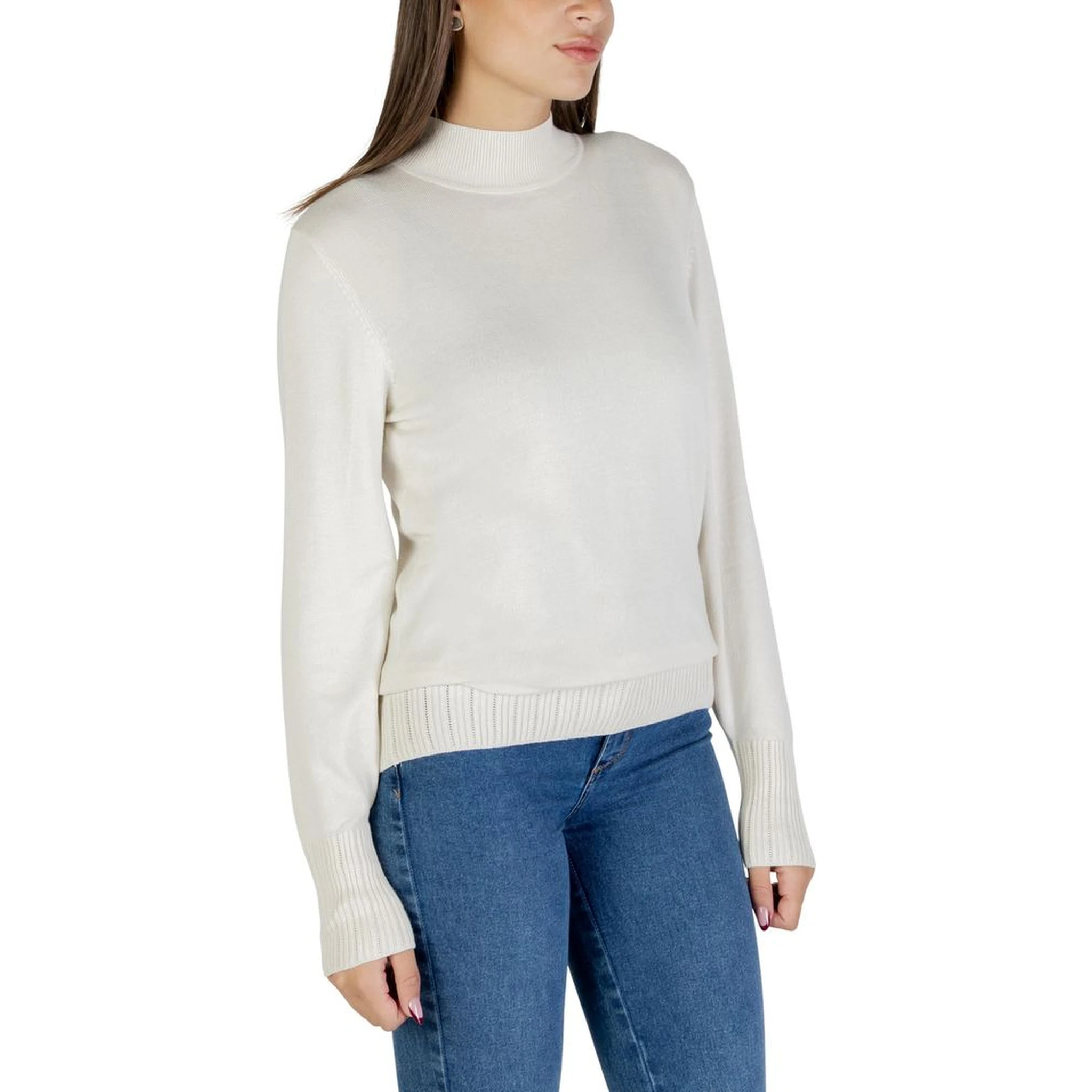 Beige Viscose Turtleneck