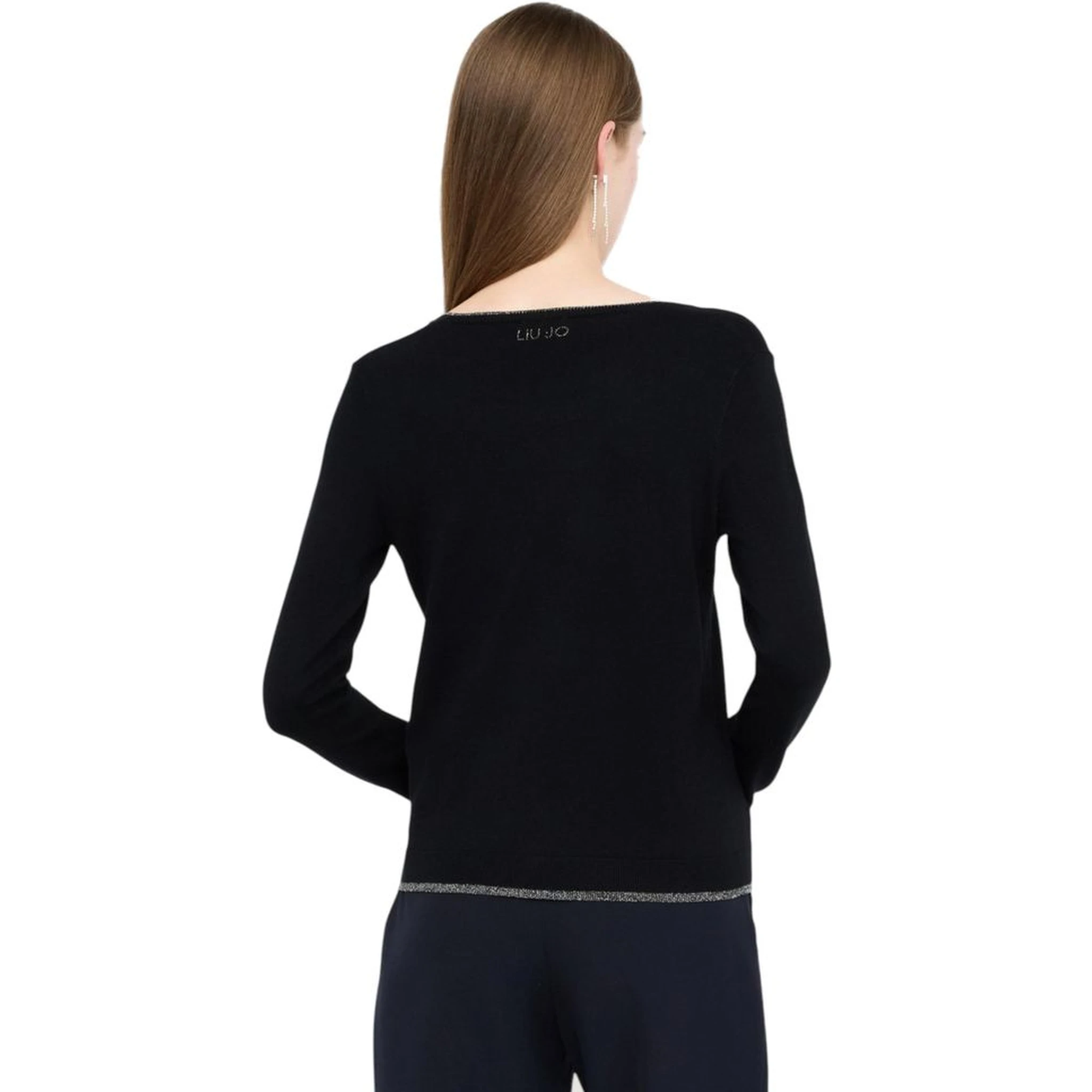 Black Textile Cardigan