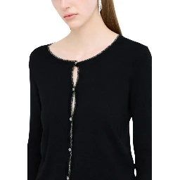 Black Textile Cardigan