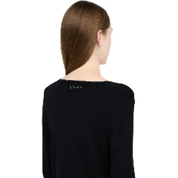 Black Textile Cardigan