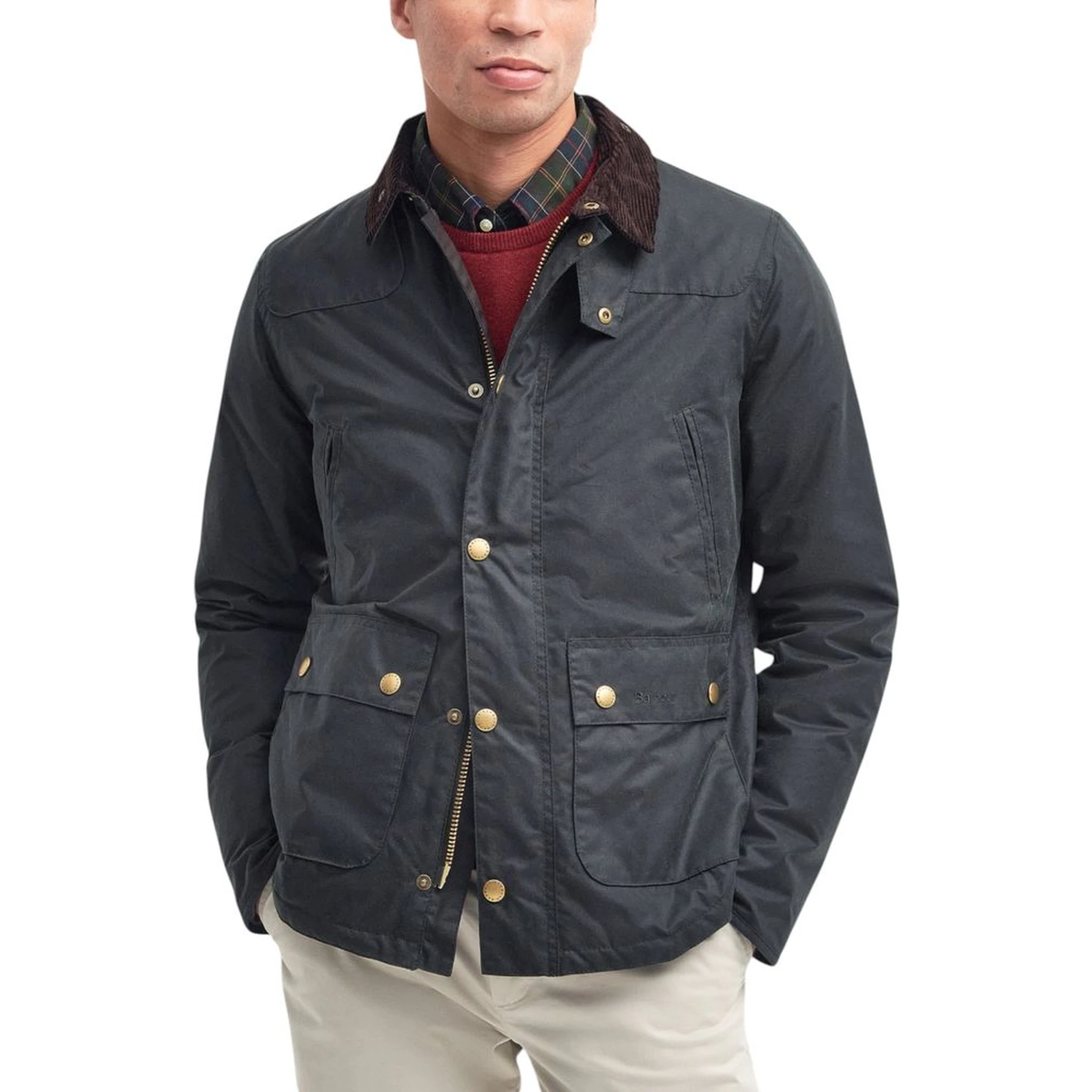 Gray Cotton Shell Jacket
