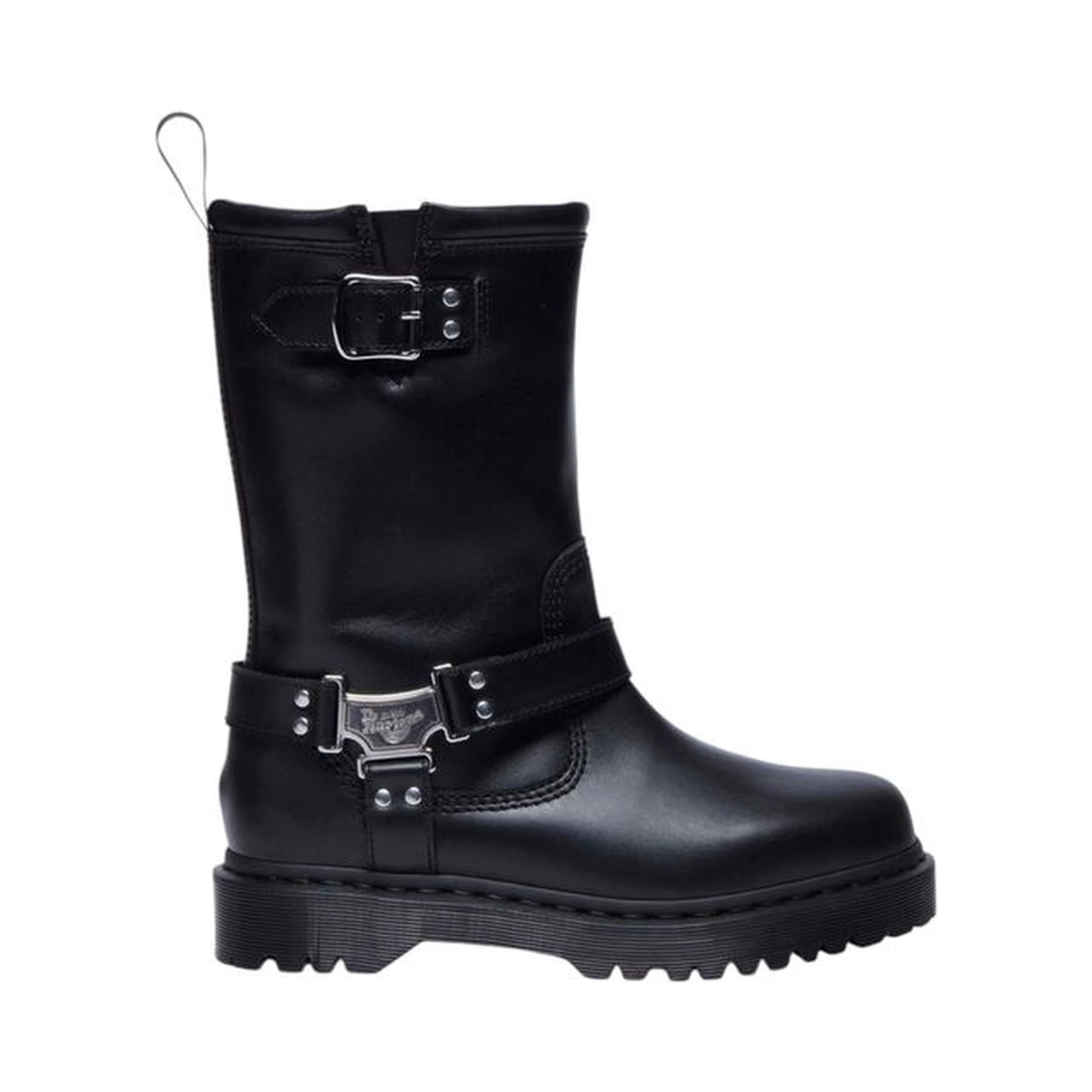 Black Leather Lace-Up Boots