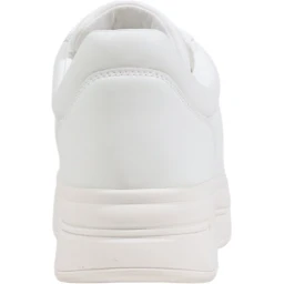 White Polyethylene Platform Sneakers