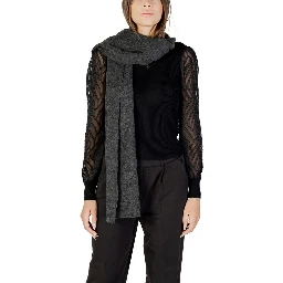 Gray Recycled Polyester Scarf