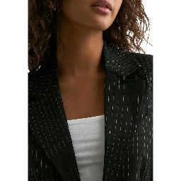 Black Recycled Polyester Blazer