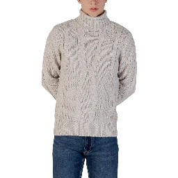 Gray Marabou Turtleneck