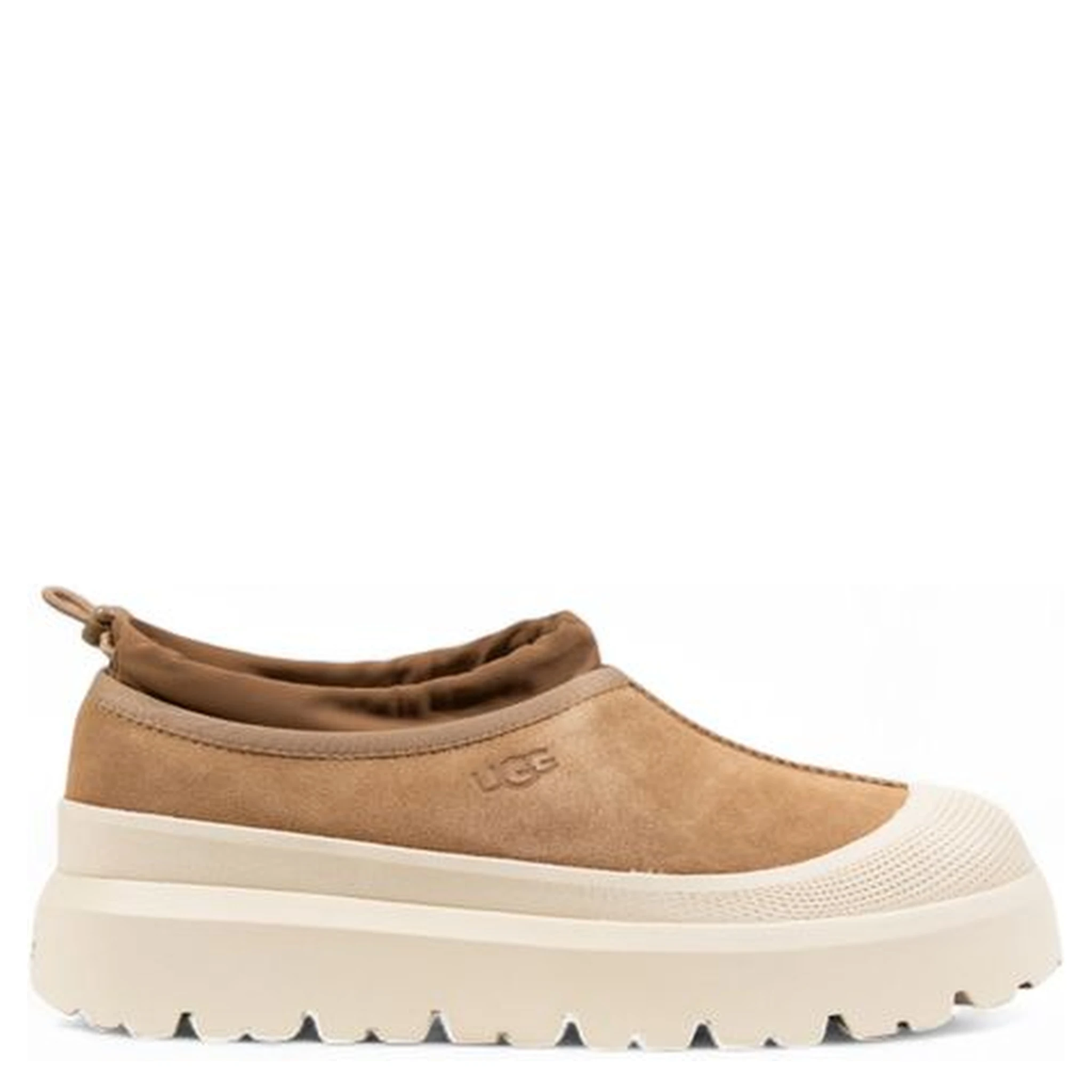 Beige Suede Leather Clogs