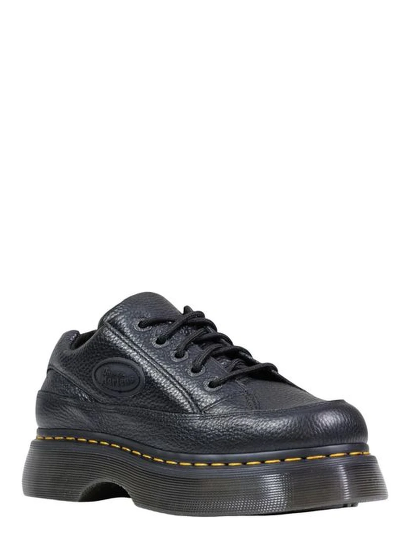 Black Leather Platform Pumps