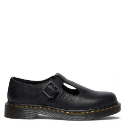 Black Leather Platform Pumps
