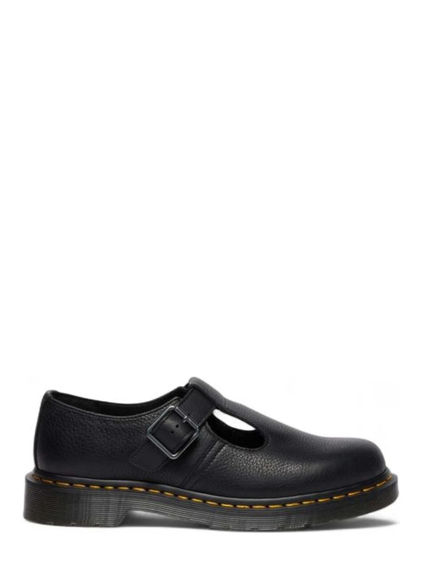 Black Leather Platform Pumps