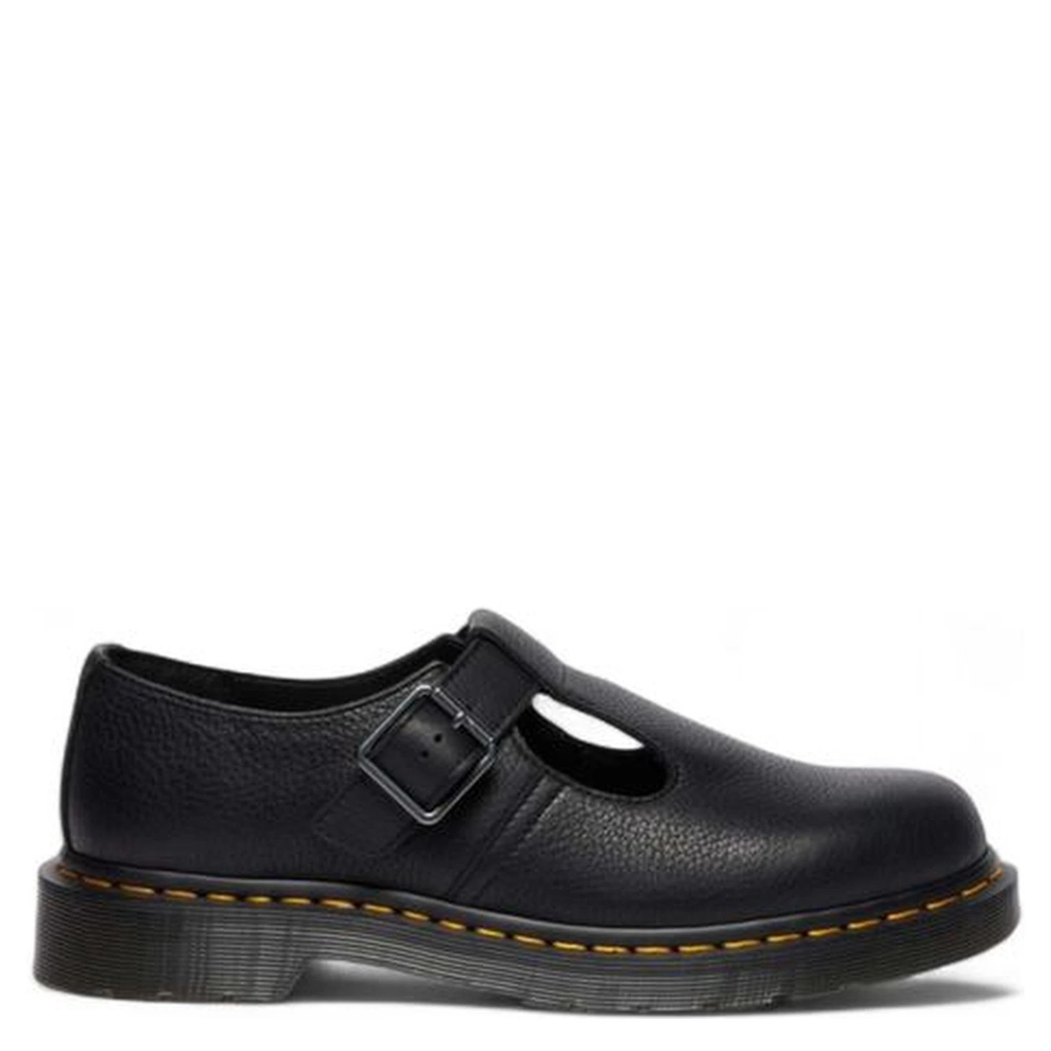 Black Leather Platform Pumps