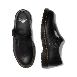 Black Leather Platform Pumps
