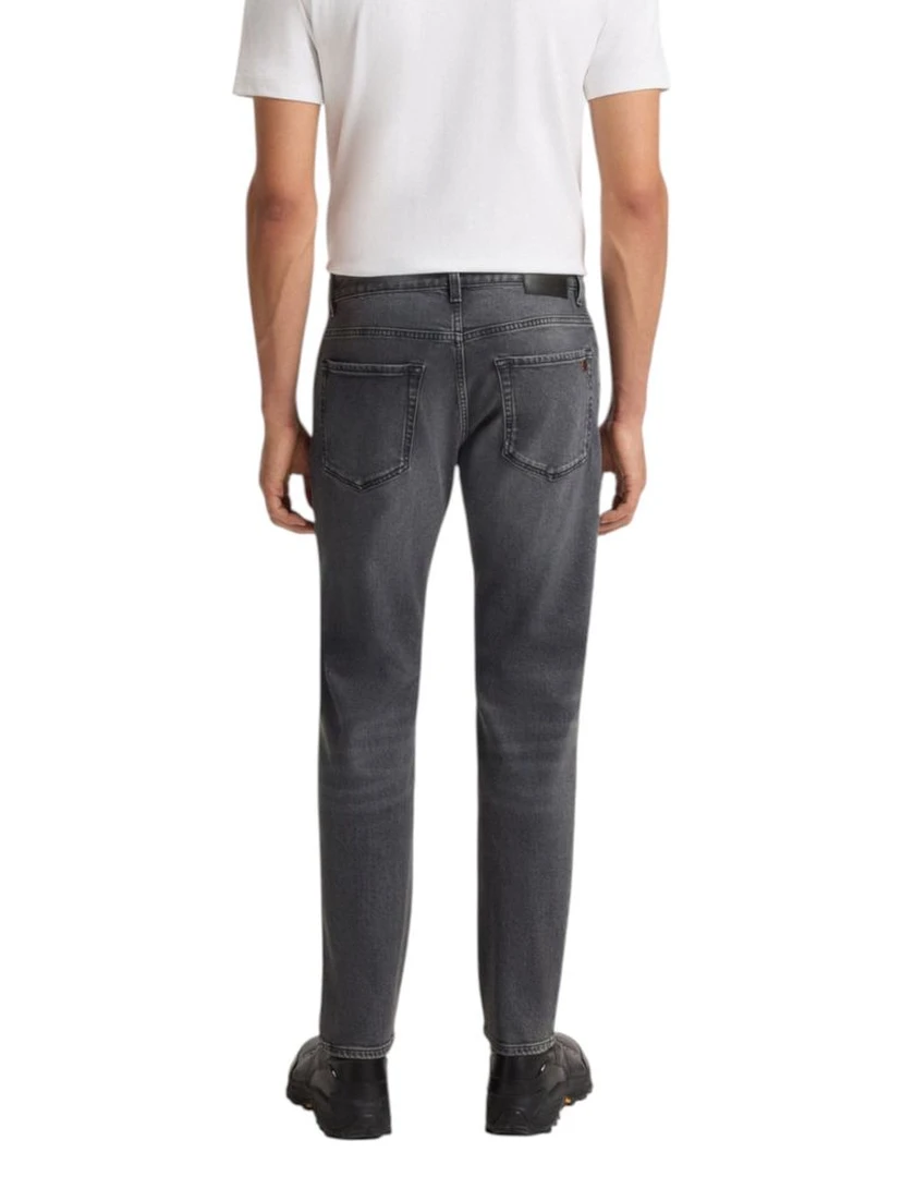 Gray Cotton Relaxed Fit Jeans