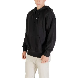 Black Cotton Hoodie