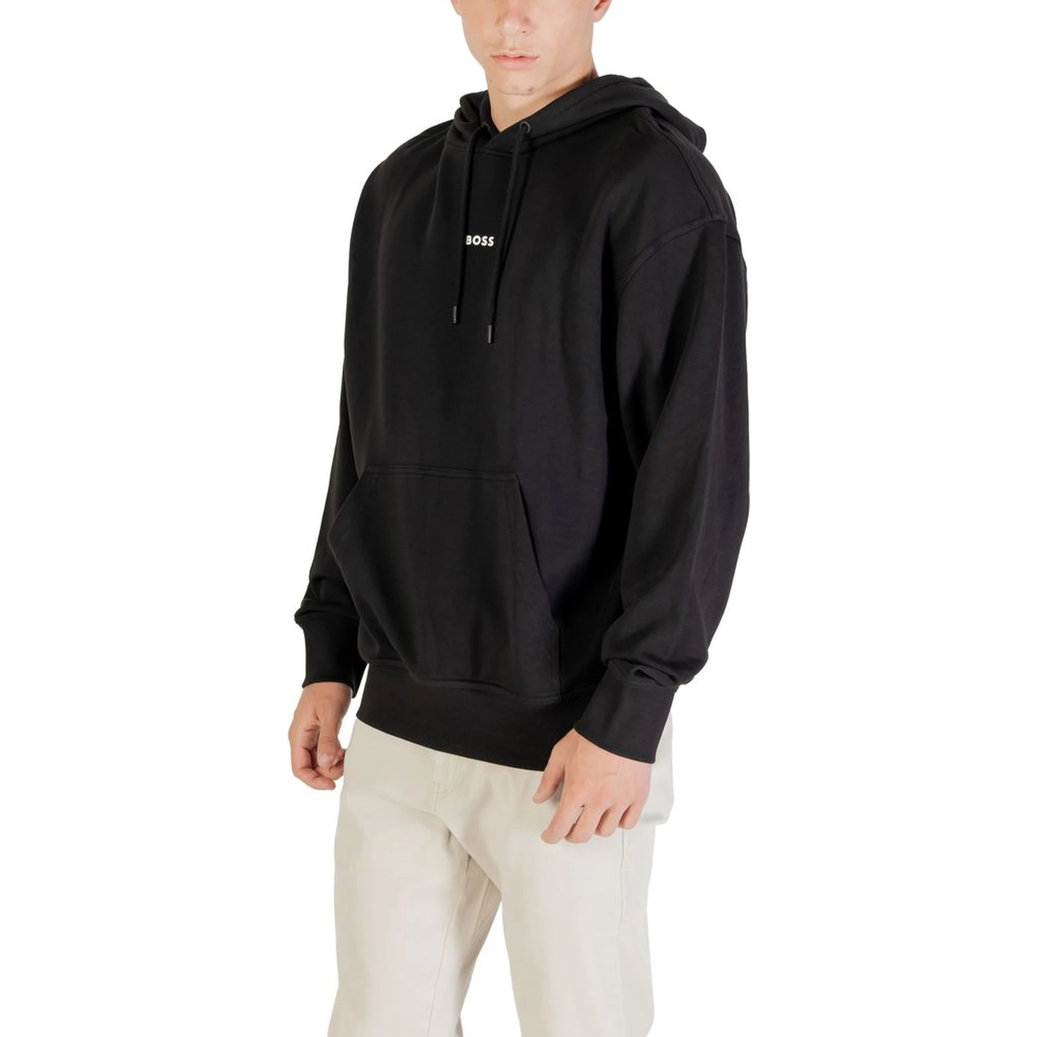 Black Cotton Hoodie