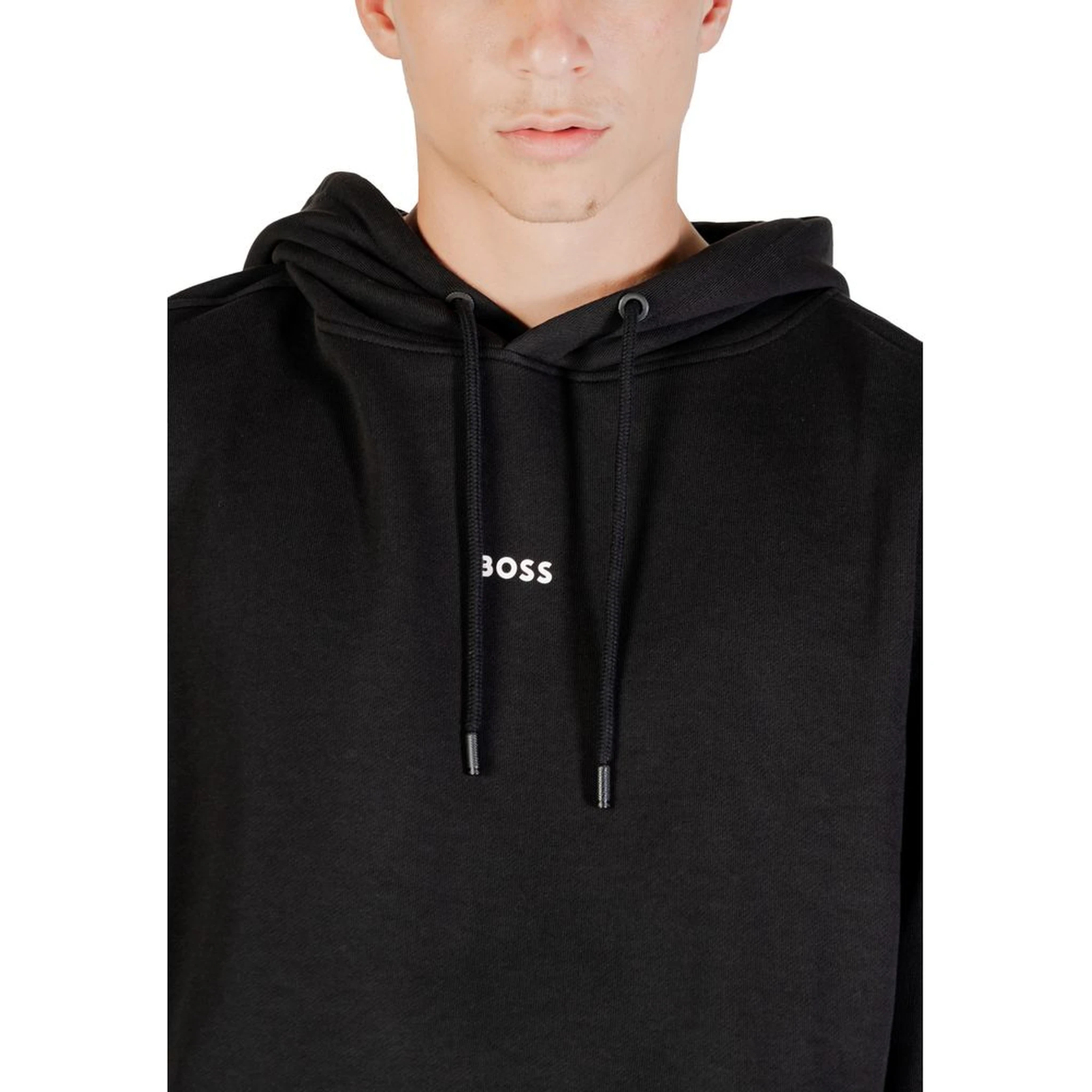 Black Cotton Hoodie