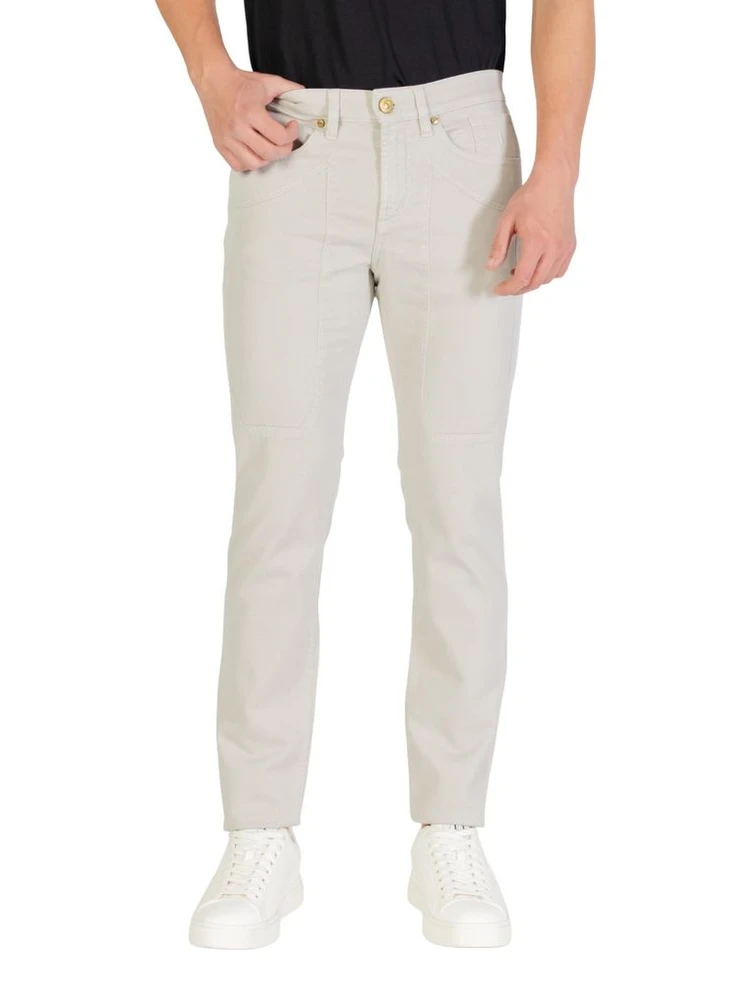 Gray Cotton Skinny Jeans