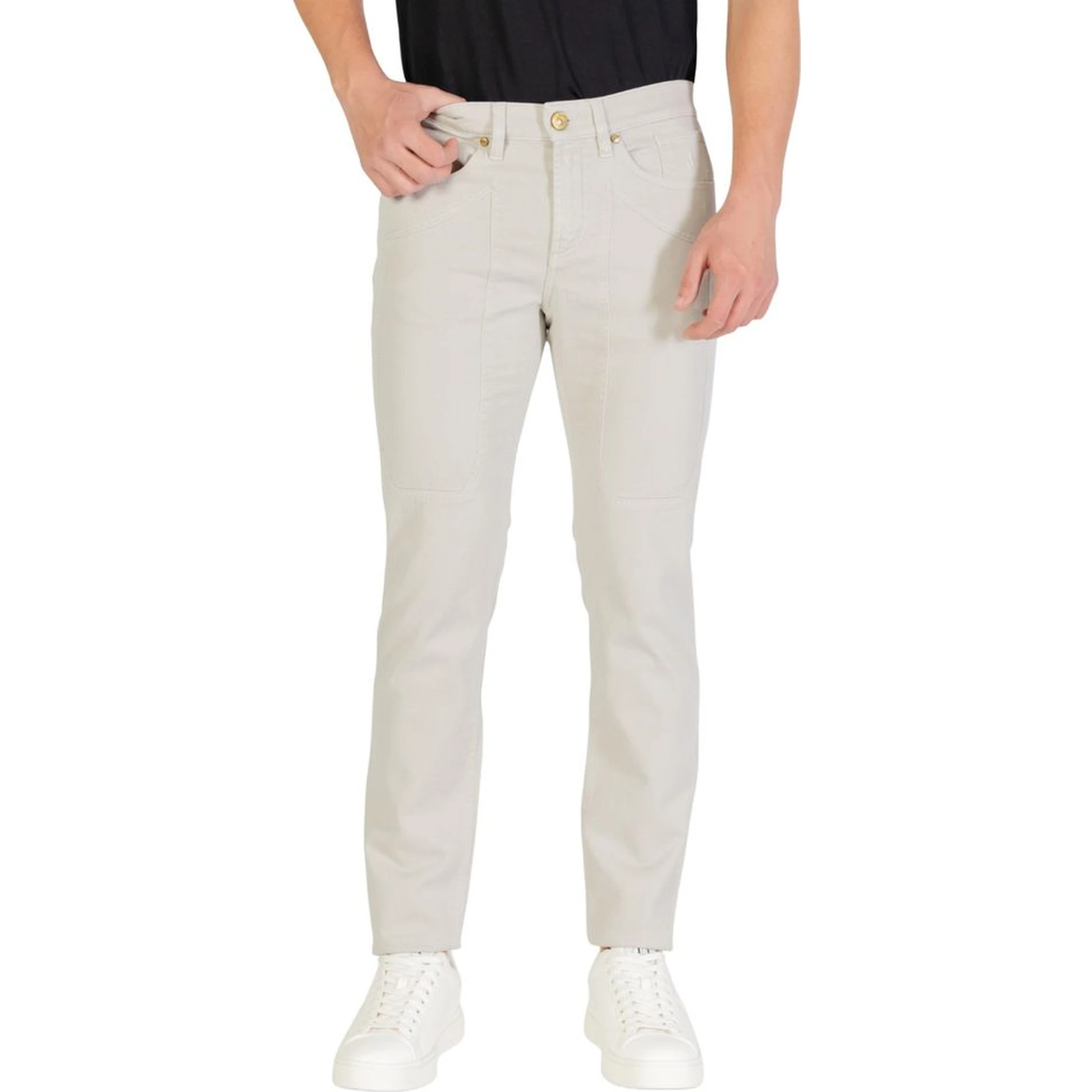 Gray Cotton Skinny Jeans