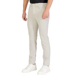 Gray Cotton Skinny Jeans