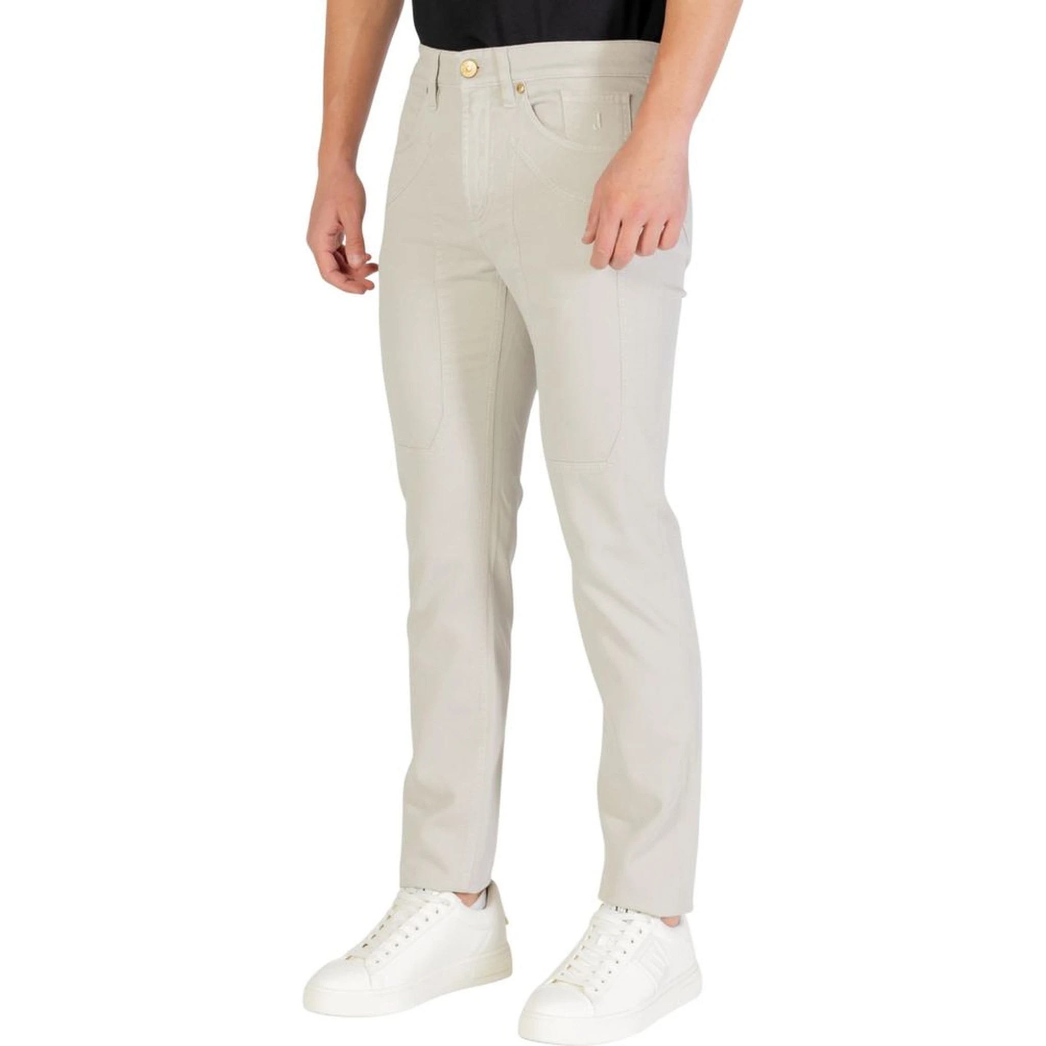Gray Cotton Skinny Jeans