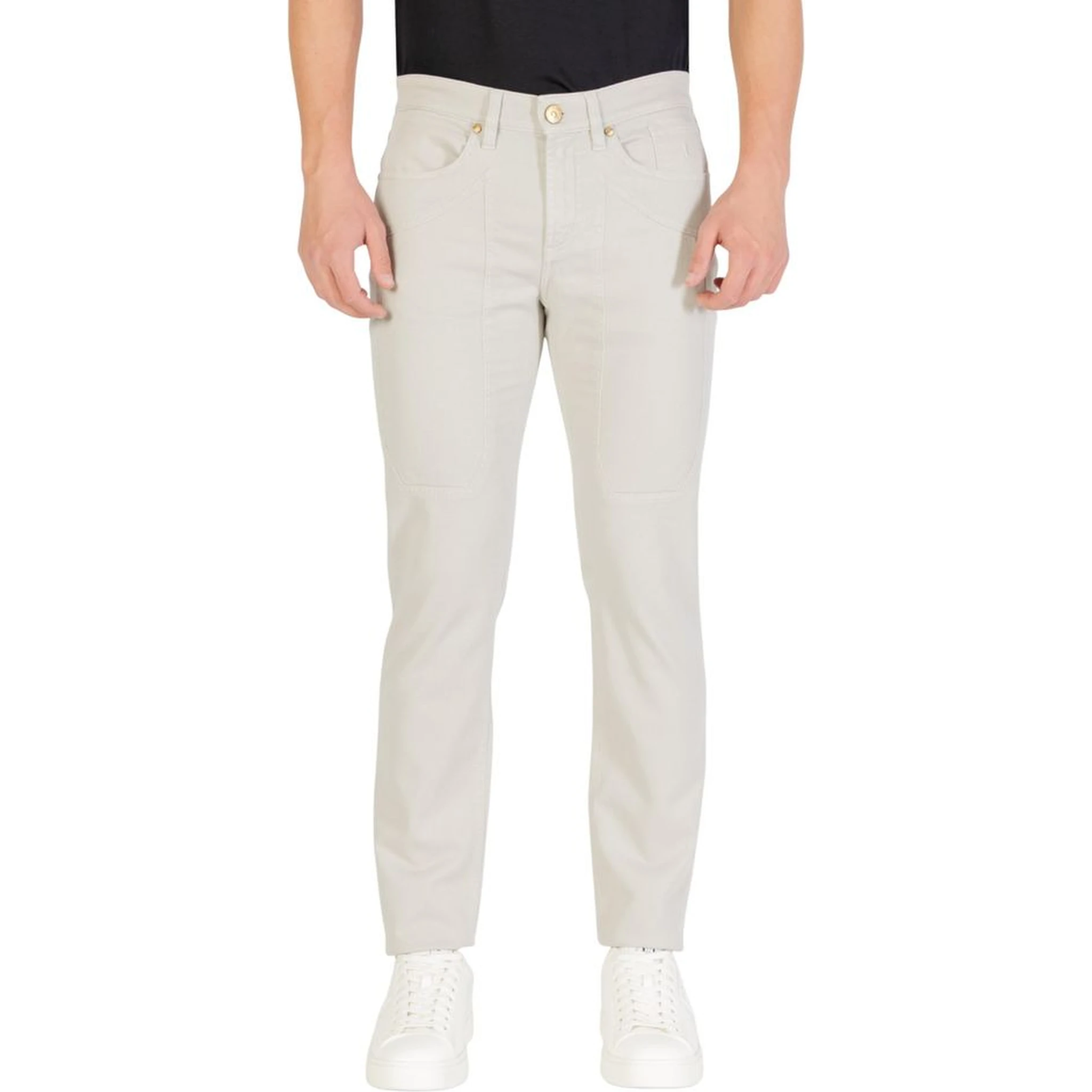 Gray Cotton Skinny Jeans