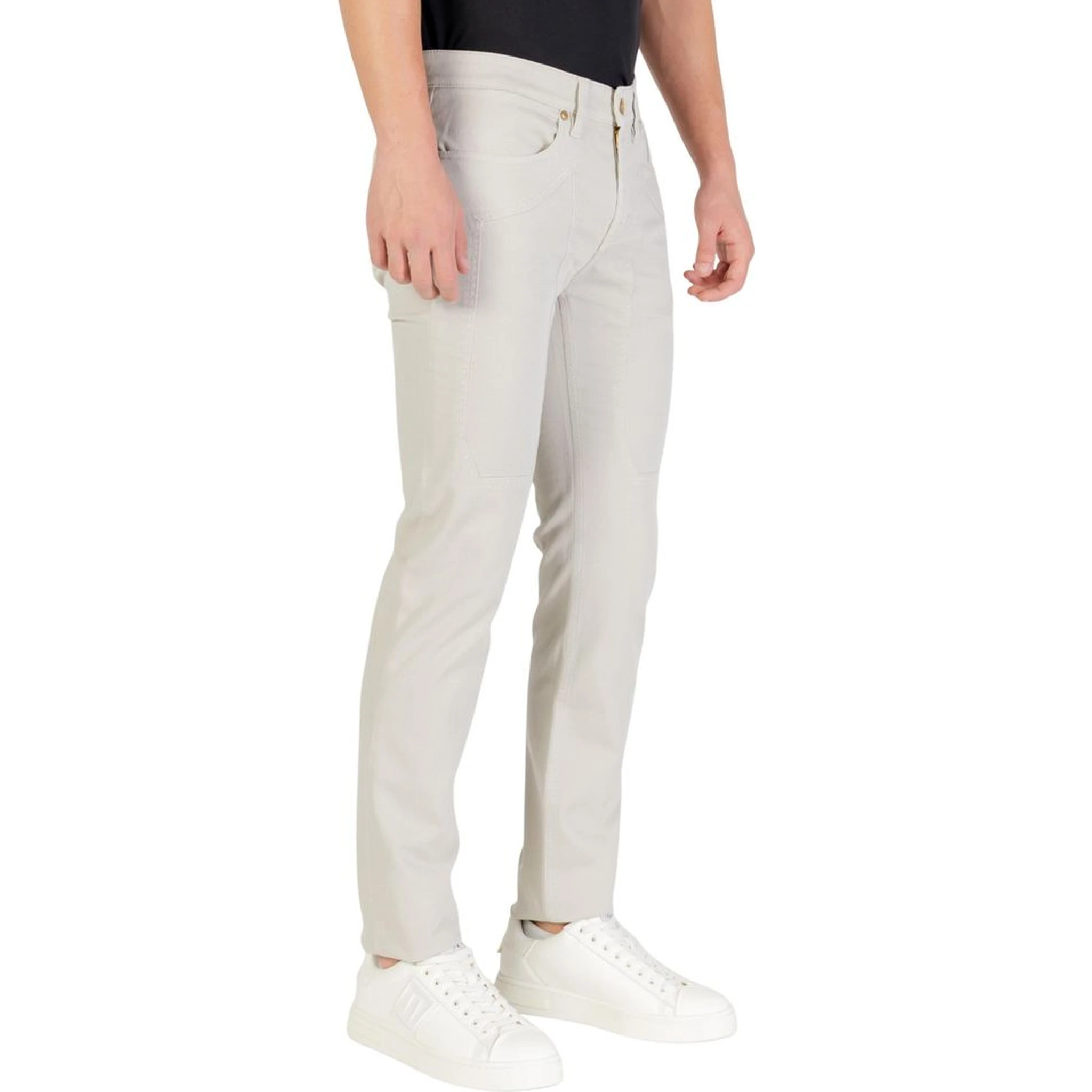 Gray Cotton Skinny Jeans