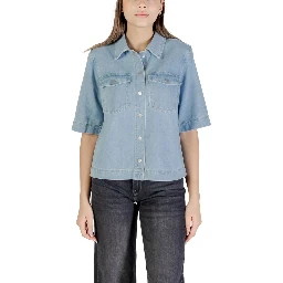 Light Blue Cotton Shortsleeve Shirt