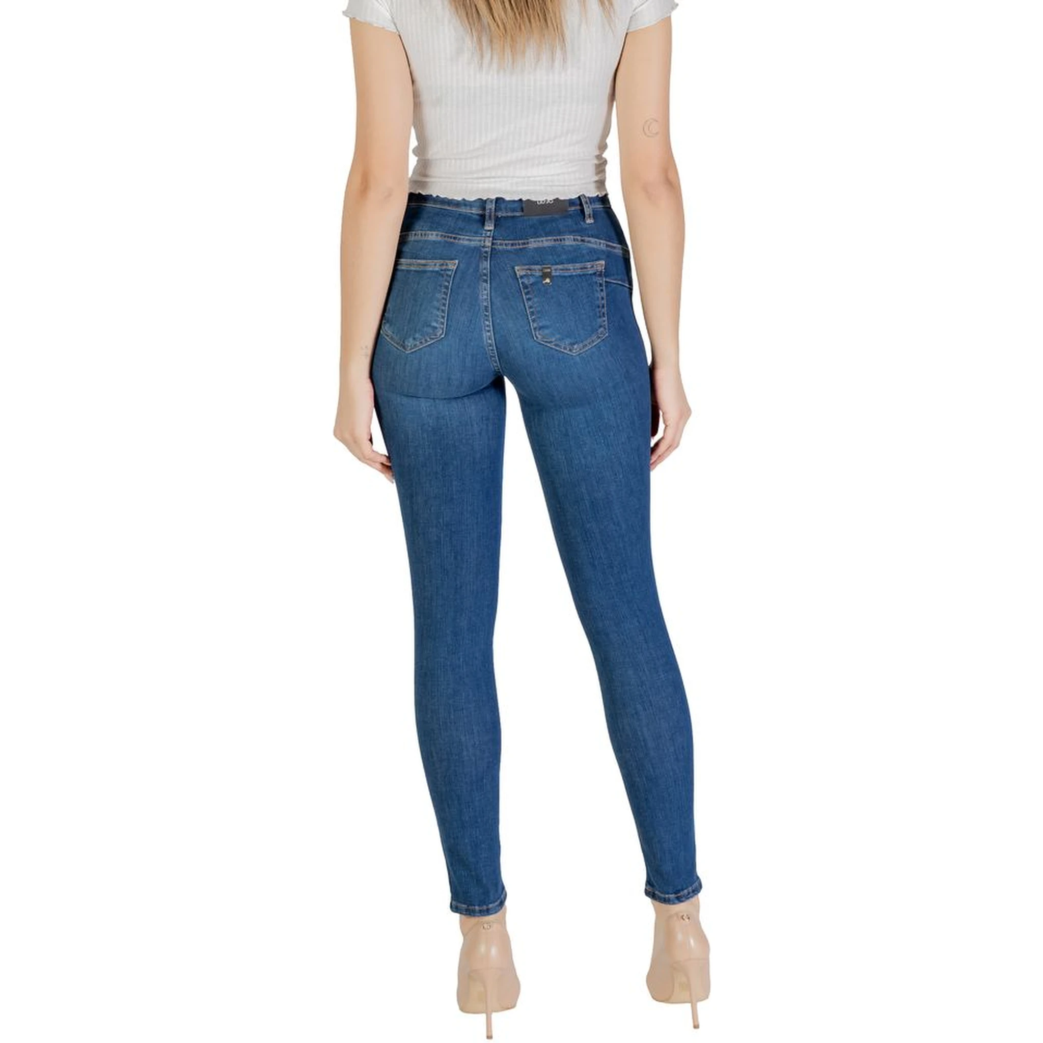 Blue Cotton Skinny Jeans