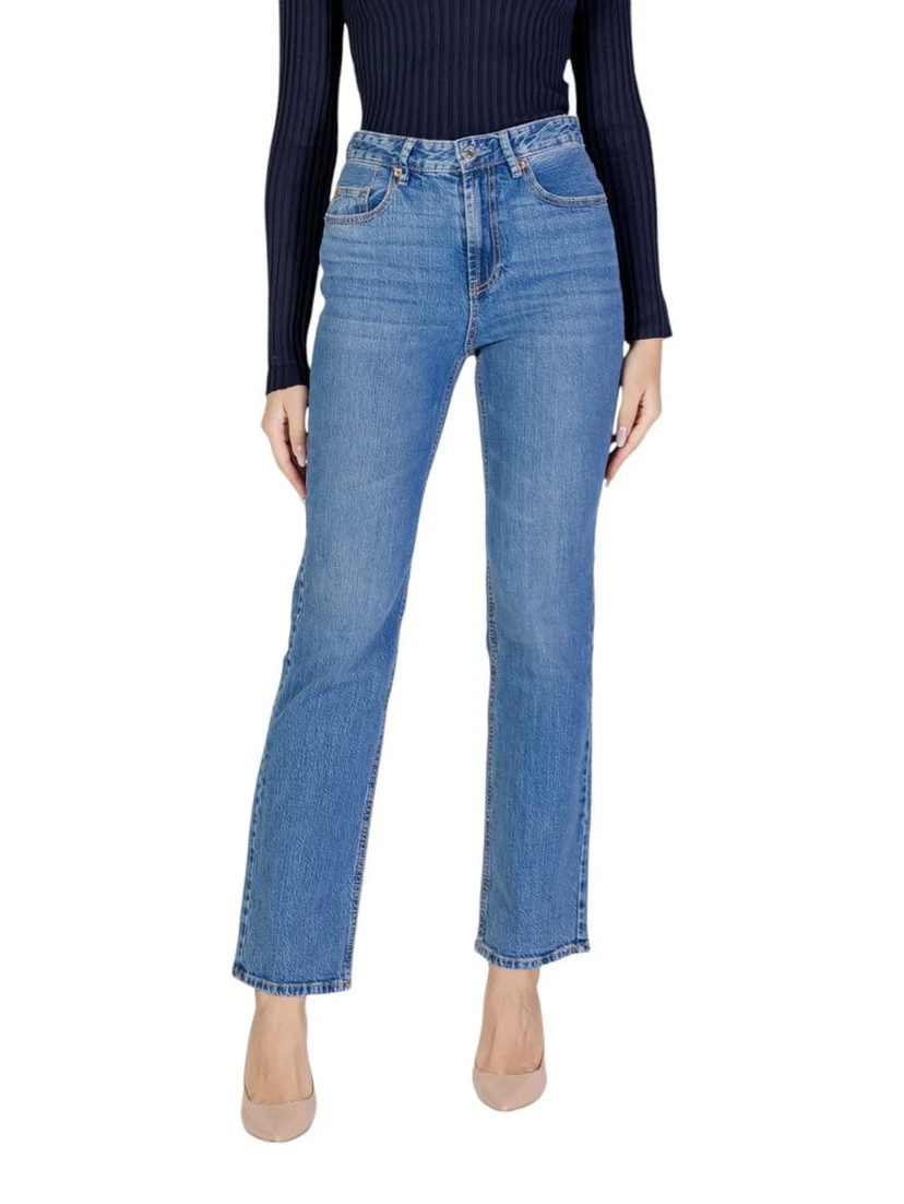 Light Blue Cotton Mom Jeans