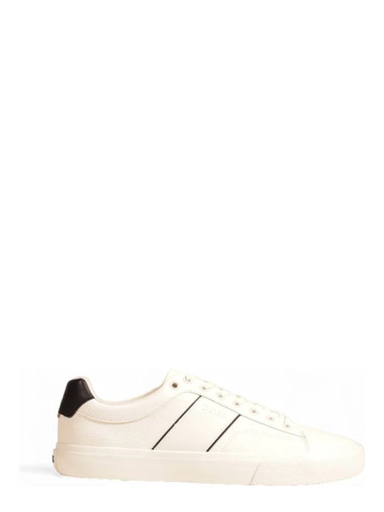 Cream Leather Low Top Sneakers