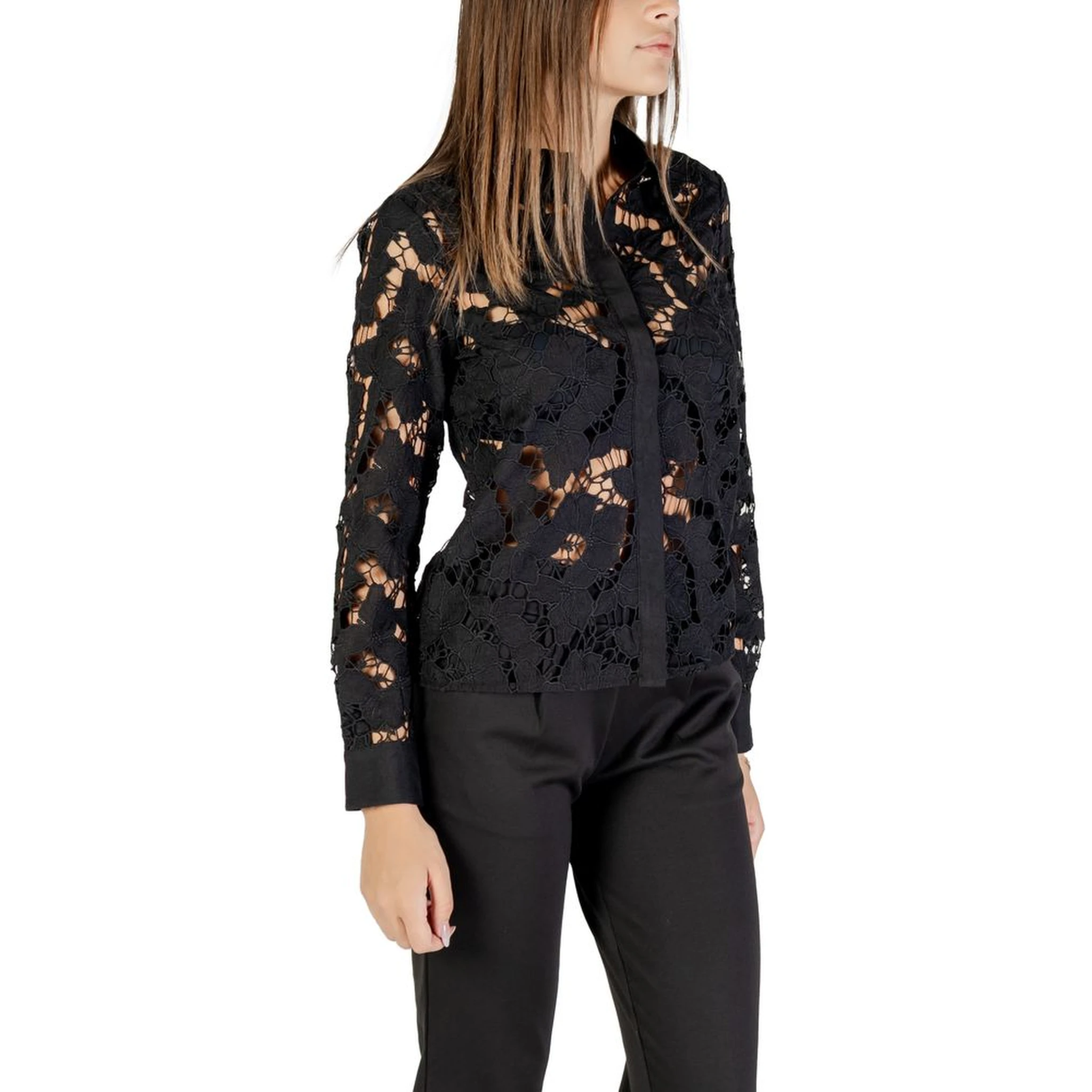 Black Polyester Blouse
