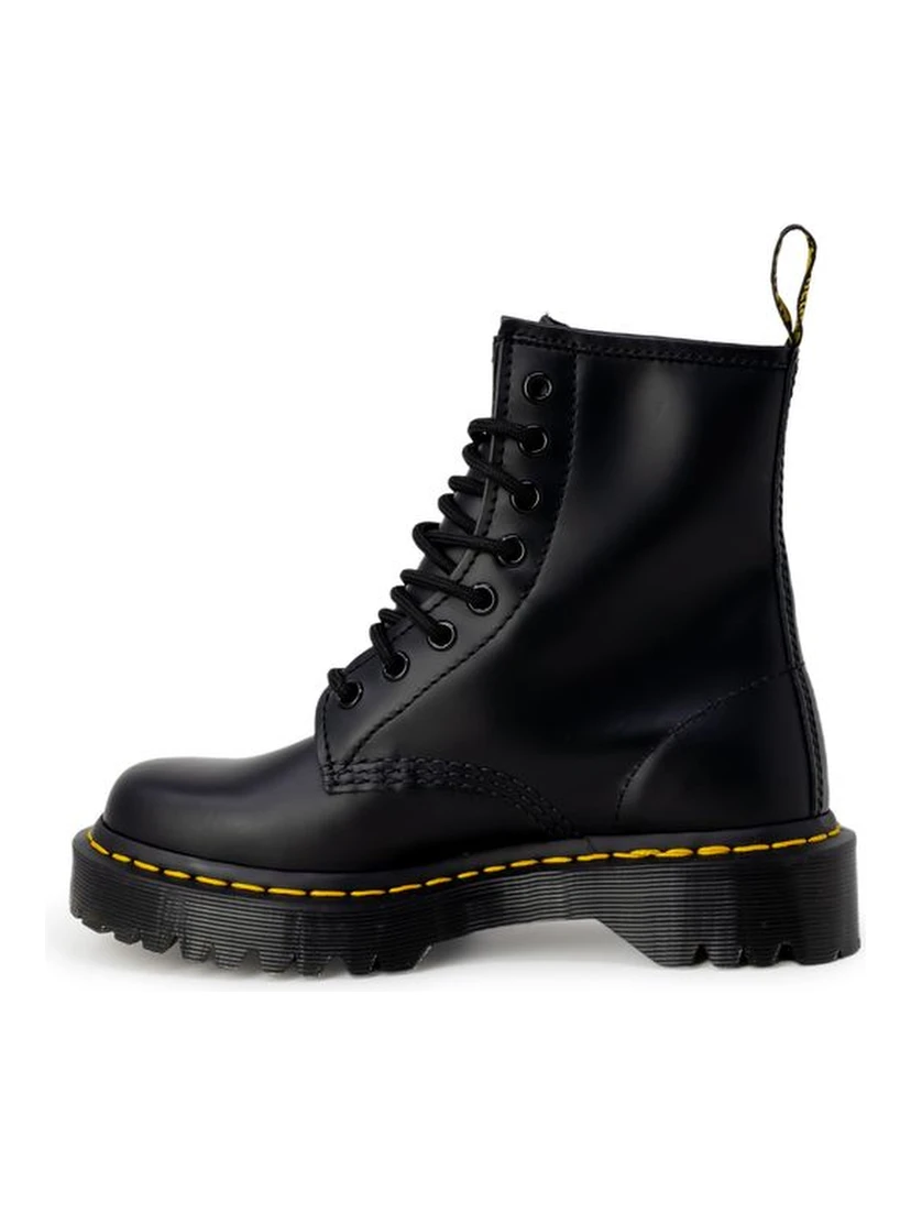 Black Leather Lace-Up Boots