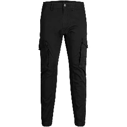 Black Cotton Skinny Pants