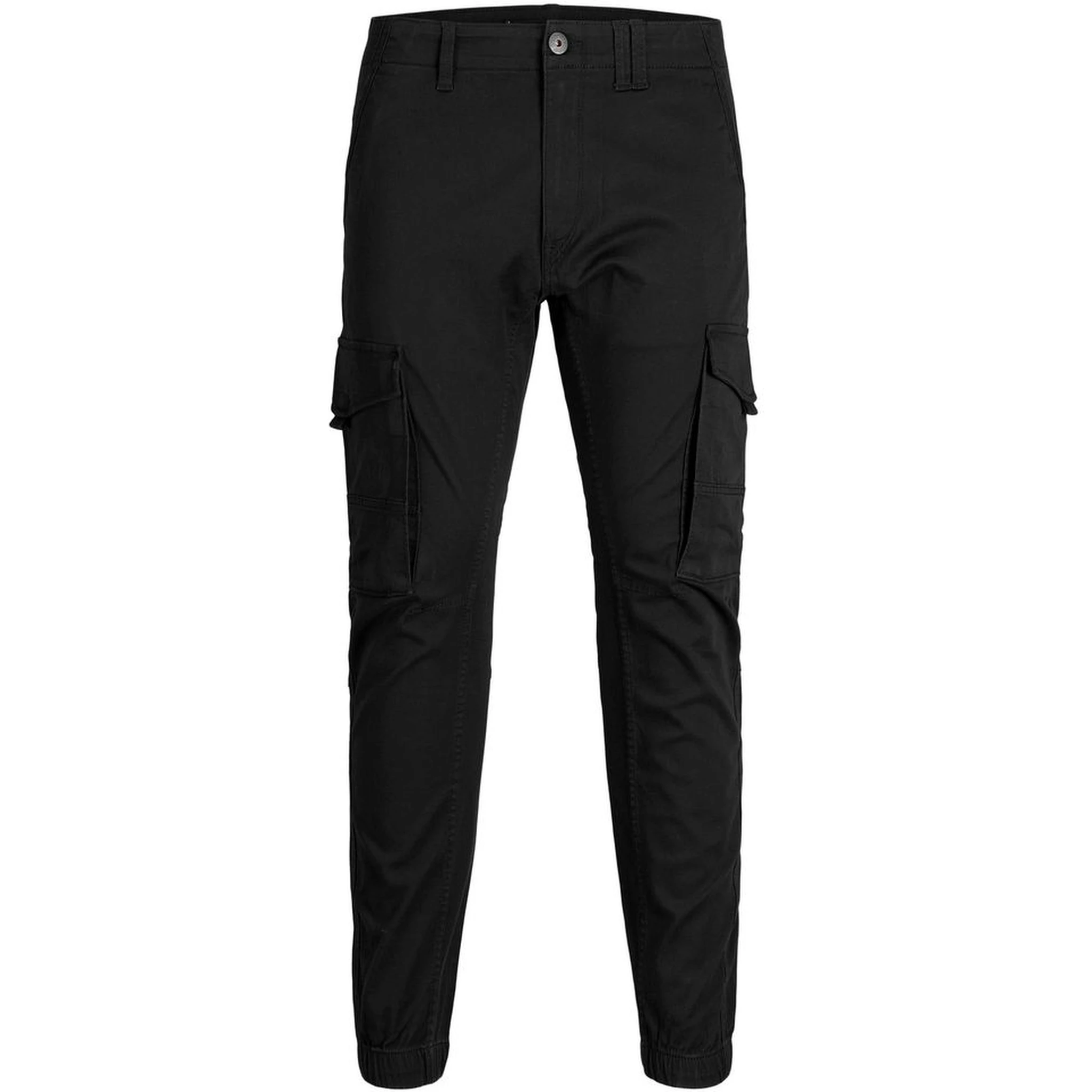 Black Cotton Skinny Pants