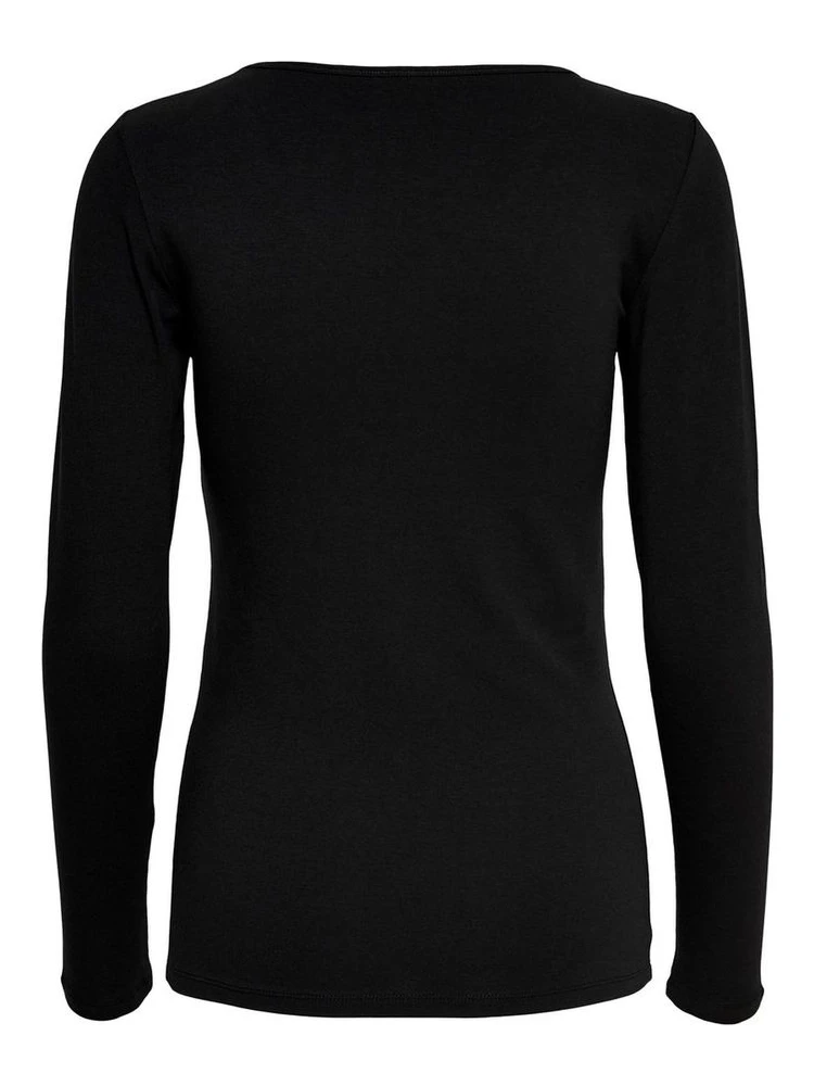 Black Cotton Long Sleeve T-Shirt alternative