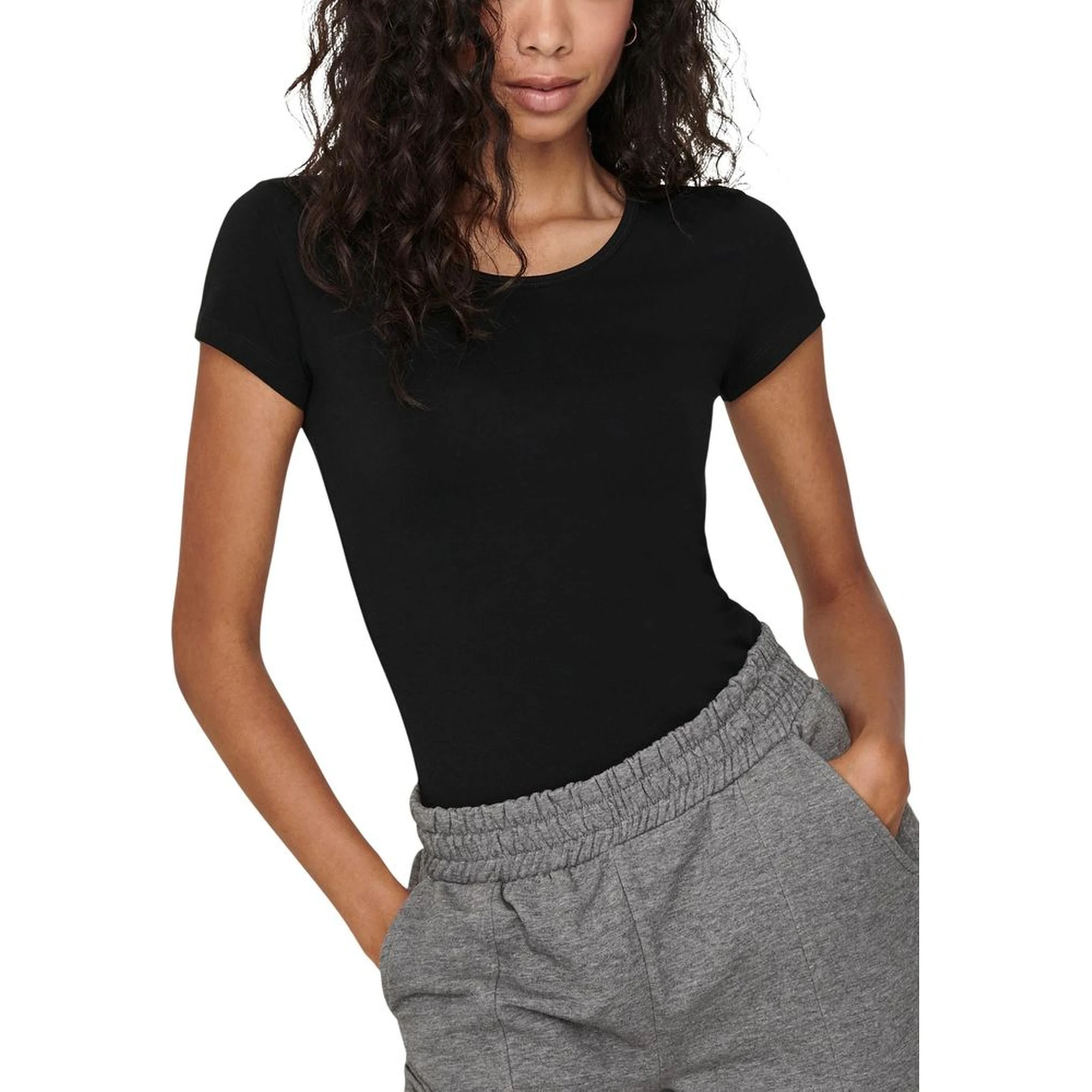 Black Cotton T-Shirt