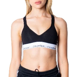 Black Polyester Bra