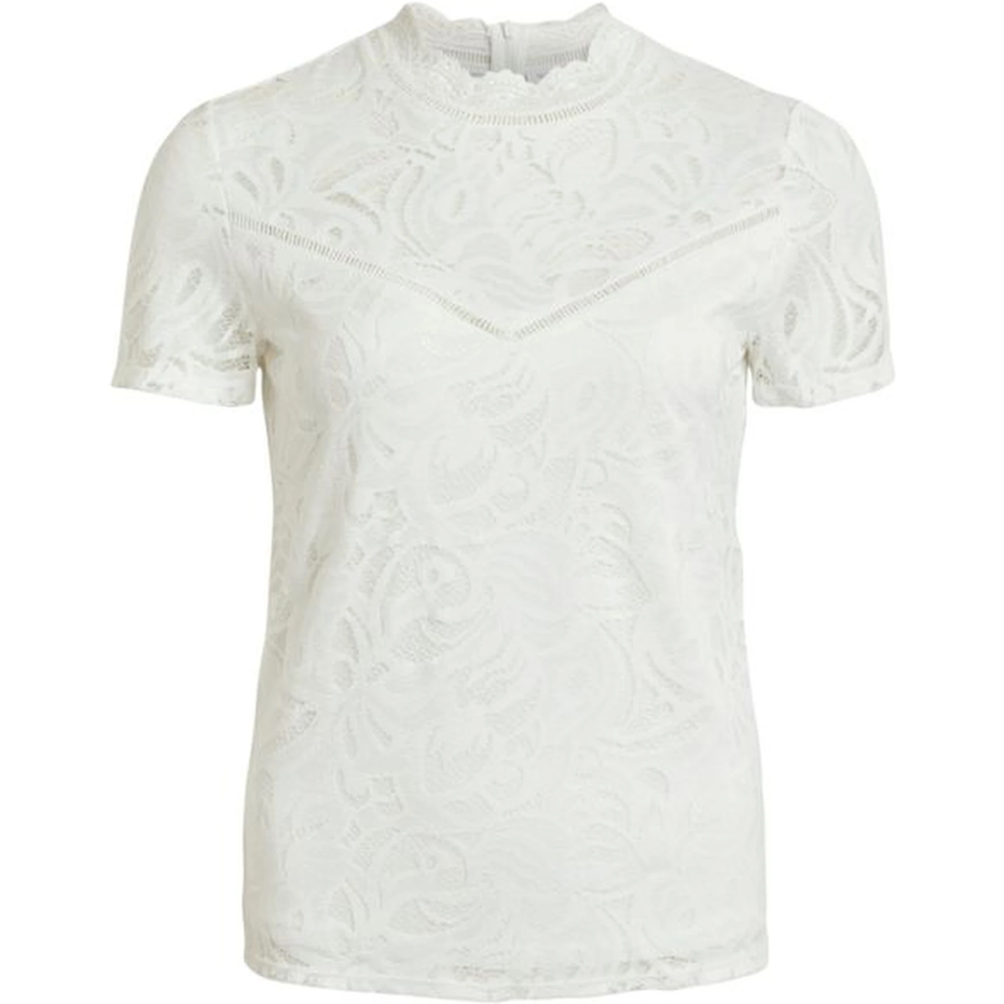 Cream Polyamide T-Shirt