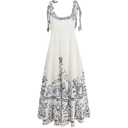 White Linen Casual Dress