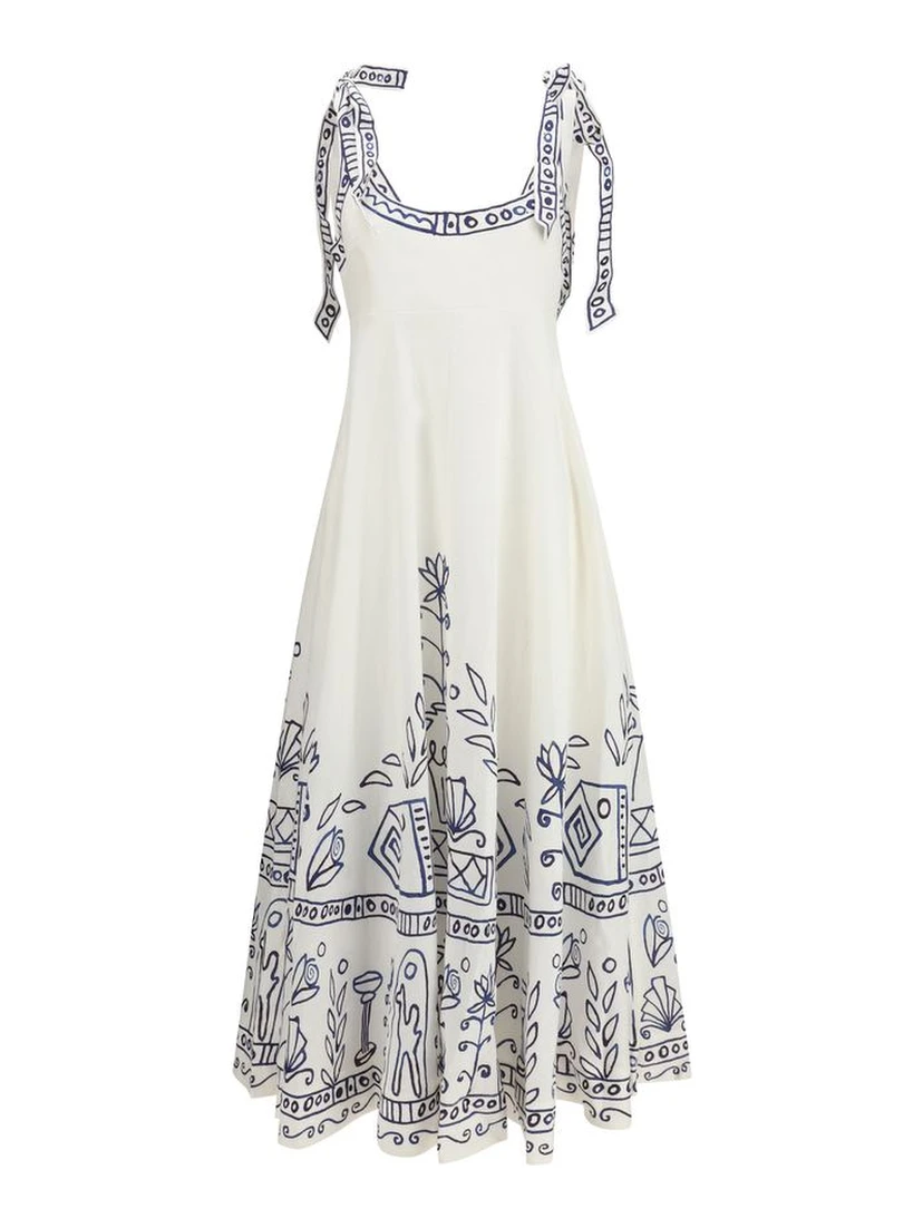 White Linen Casual Dress