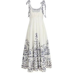 White Linen Casual Dress