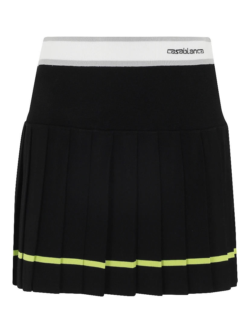 STRIPED PLEATED SKIRT