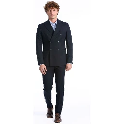 Blue Wool Two-Piece Suit
