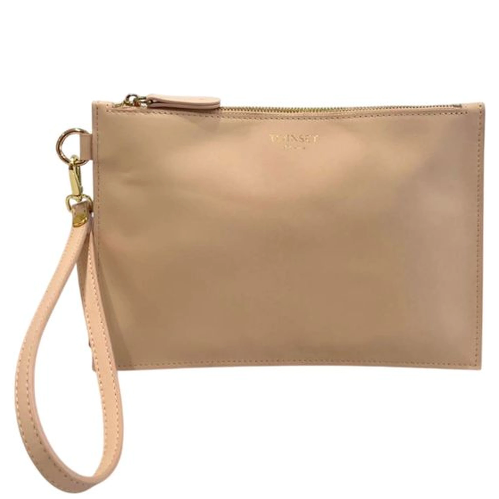 Pink Polyurethane Women Clutch